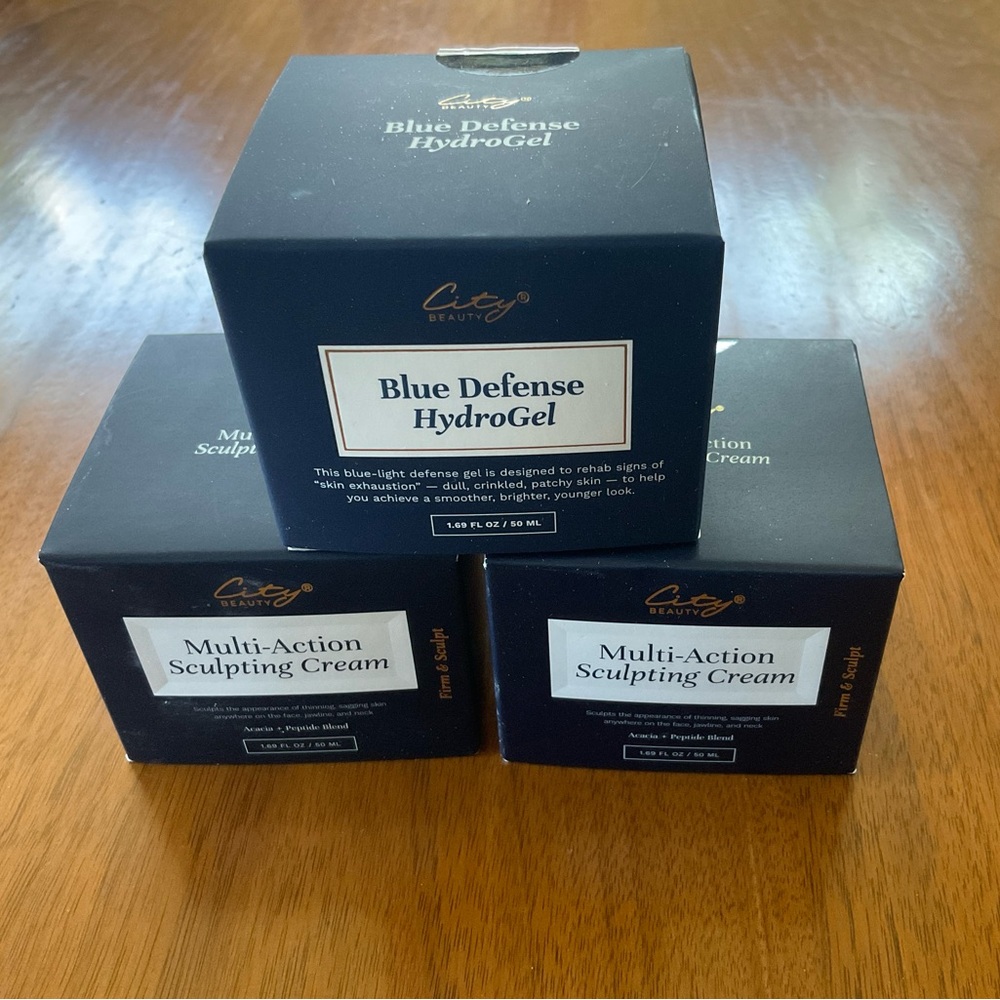 City Beauty Lot: HydroGel Moisturizer and 2 Sculpting Cream - MFG 11/2020